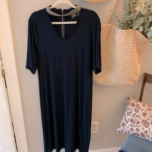 Chico’s Navy Blue Choker Dress Size 3